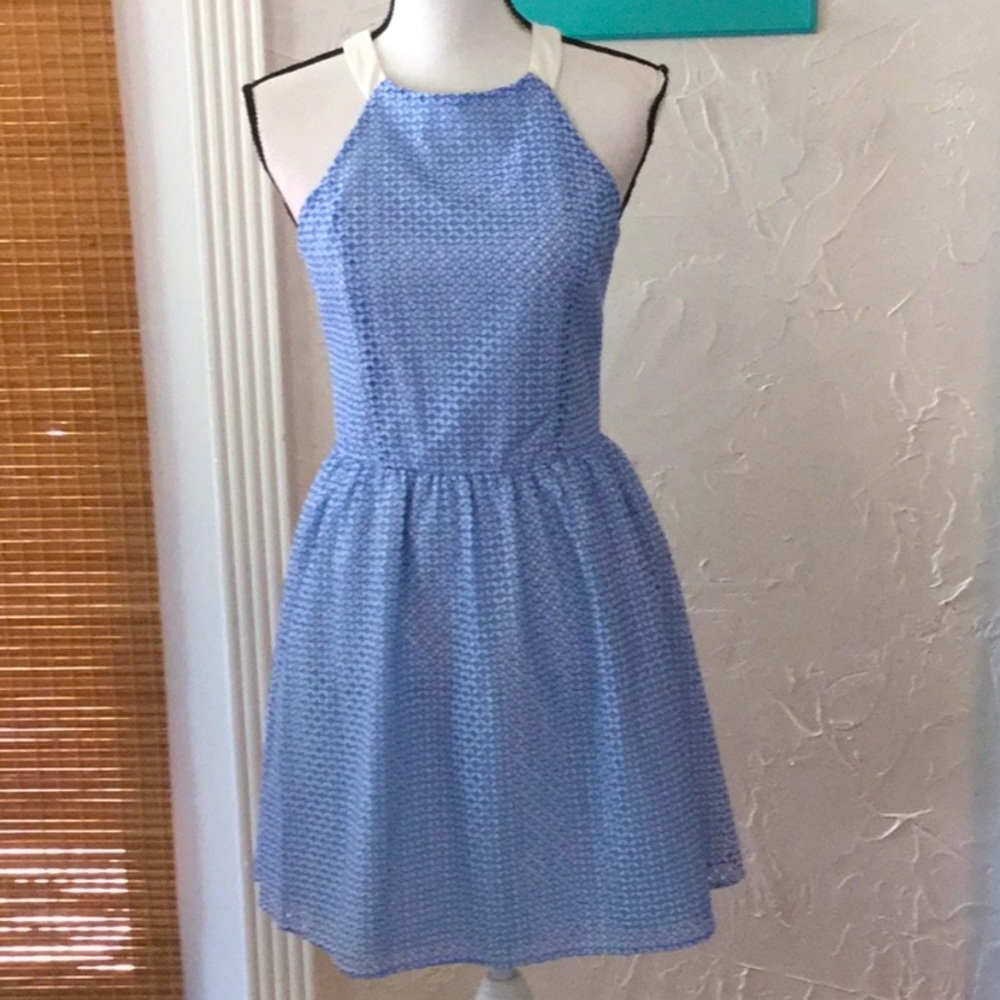 Light blue eyelet dress